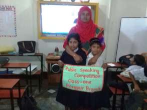 Public Speaking Competition (Winners with Teacher)