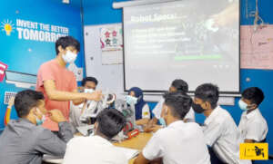 Students attending Robotics session