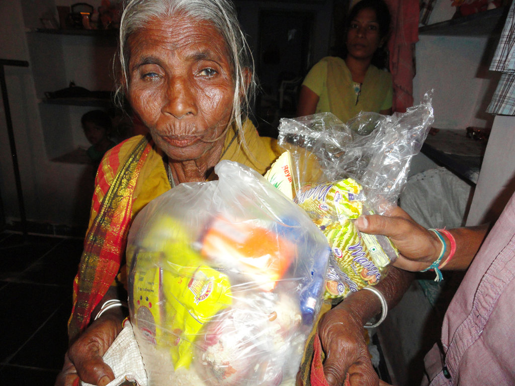 Support Poor Elderly Person with Groceries