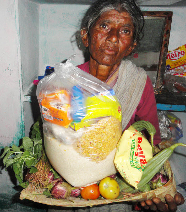 Monthly Groceries for Poor Old Age Person in India